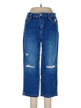 Chico's Distressed Cropped Straight Jeans